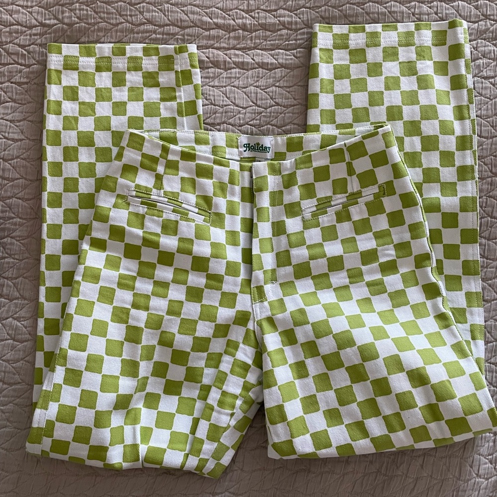 Holiday The Label Check Kokomo Pant - Olive